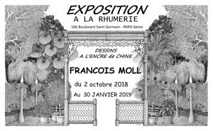 EXPOSITION DE DESSINS A LA RHUMERIE BOULEVARD SAINT GERMAIN PARIS 6éme